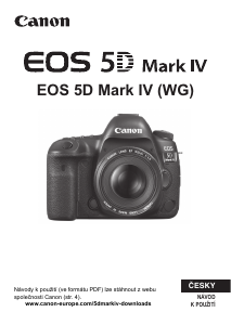 Manuál Canon EOS 5D Mark IV Digitální fotoaparát