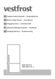 Handleiding Vestfrost VICF 30177 S Koel-vries combinatie