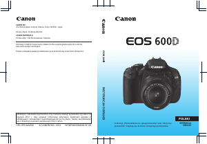 Instrukcja Canon EOS 600D Rebel T3i Aparat cyfrowy