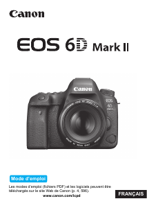 Mode d’emploi Canon EOS 6D Mark II Appareil photo numérique