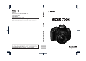 Használati útmutató Canon EOS 700D Digitális fényképezőgép