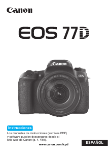 Manual de uso Canon EOS 77D Cámara digital