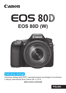Instrukcja Canon EOS 80D Aparat cyfrowy