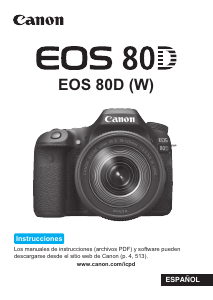 Manual de uso Canon EOS 80D Cámara digital