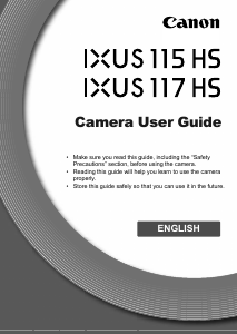 Manual Canon IXUS 117 HS Digital Camera