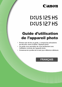 Mode d’emploi Canon IXUS 125 HS Appareil photo numérique