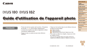 Mode d’emploi Canon IXUS 180 Appareil photo numérique