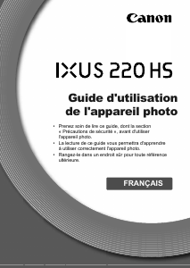 Mode d’emploi Canon IXUS 220 HS Appareil photo numérique