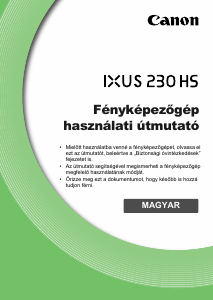 Használati útmutató Canon IXUS 230 HS Digitális fényképezőgép