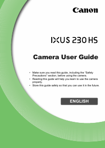 Manual Canon IXUS 230 HS Digital Camera