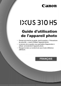 Mode d’emploi Canon IXUS 310 HS Appareil photo numérique
