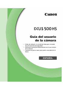 Manual de uso Canon IXUS 500 HS Cámara digital