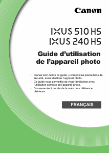 Mode d’emploi Canon IXUS 510 HS Appareil photo numérique