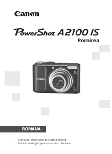 Manual Canon PowerShot A2100 IS Cameră digitală