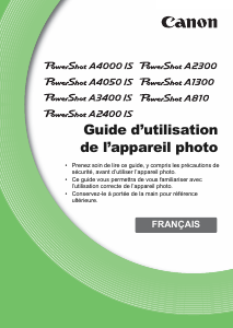 Mode d’emploi Canon PowerShot A2300 Appareil photo numérique