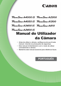 Manual Canon PowerShot A2300 Câmara digital