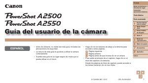 Manual de uso Canon PowerShot A2500 Cámara digital