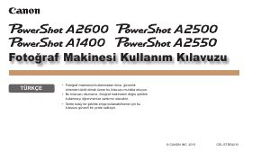 Kullanım kılavuzu Canon PowerShot A2550 Dijital kamera