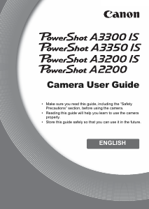 Manual Canon PowerShot A3200 IS Digital Camera