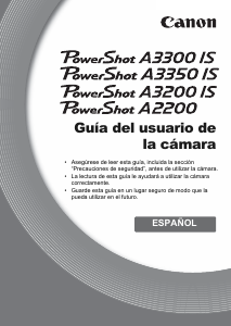 Manual de uso Canon PowerShot A3350 IS Cámara digital