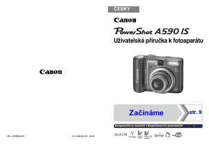 Manuál Canon PowerShot A590 IS Digitální fotoaparát
