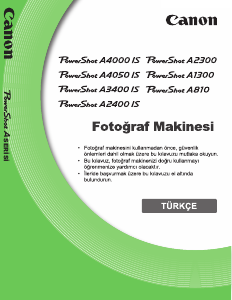 Kullanım kılavuzu Canon PowerShot A810 Dijital kamera