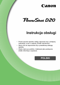 Instrukcja Canon PowerShot D20 Aparat cyfrowy