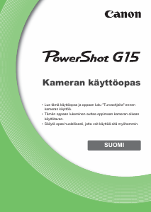 Käyttöohje Canon PowerShot G15 Digitaalikamera