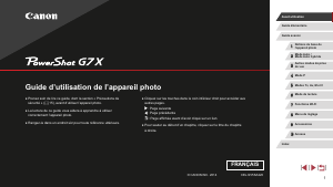 Mode d’emploi Canon PowerShot G7X Appareil photo numérique