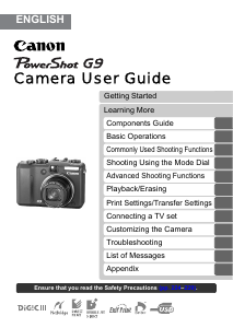 Handleiding Canon PowerShot G9 Digitale camera