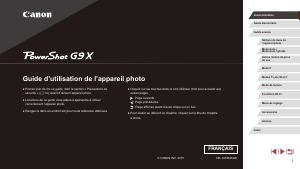 Mode d’emploi Canon PowerShot G9 X Appareil photo numérique
