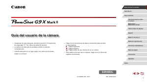 Manual de uso Canon PowerShot G9 X Mark II Cámara digital
