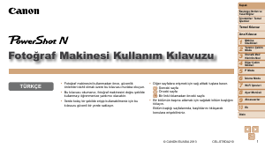 Kullanım kılavuzu Canon PowerShot N100 Dijital kamera