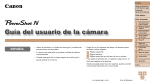 Manual de uso Canon PowerShot N100 Cámara digital