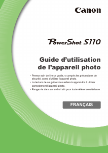Mode d’emploi Canon PowerShot S110 Appareil photo numérique