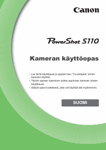 Käyttöohje Canon PowerShot S110 Digitaalikamera