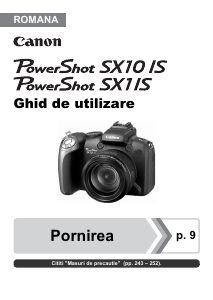 Manual Canon PowerShot SX1 IS Cameră digitală