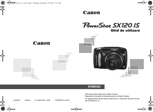 Manual Canon PowerShot SX120 IS Cameră digitală