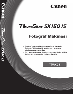 Kullanım kılavuzu Canon PowerShot SX150 IS Dijital kamera