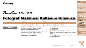 Kullanım kılavuzu Canon PowerShot SX170 IS Dijital kamera