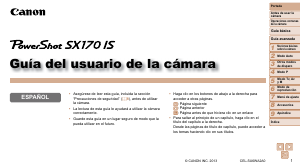 Manual de uso Canon PowerShot SX170 IS Cámara digital