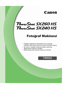 Kullanım kılavuzu Canon PowerShot SX240 HS Dijital kamera