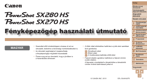 Használati útmutató Canon PowerShot SX280 HS Digitális fényképezőgép