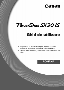 Manual Canon PowerShot SX30 IS Cameră digitală