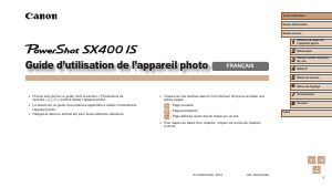 Mode d’emploi Canon PowerShot SX400 IS Appareil photo numérique
