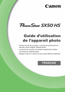 Mode d’emploi Canon PowerShot SX50 HS Appareil photo numérique
