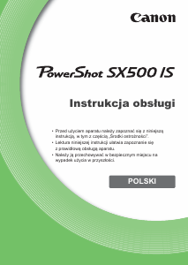 Instrukcja Canon PowerShot SX500 IS Aparat cyfrowy