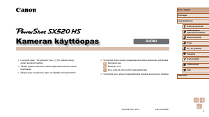 Käyttöohje Canon PowerShot SX520 HS Digitaalikamera