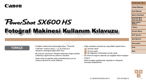 Kullanım kılavuzu Canon PowerShot SX600 HS Dijital kamera