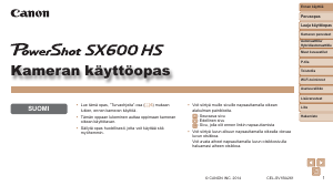 Käyttöohje Canon PowerShot SX600 HS Digitaalikamera